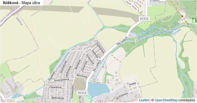 Ibišková - mapa ulice