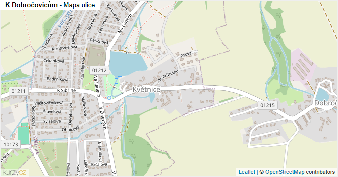 K Dobročovicům - mapa ulice