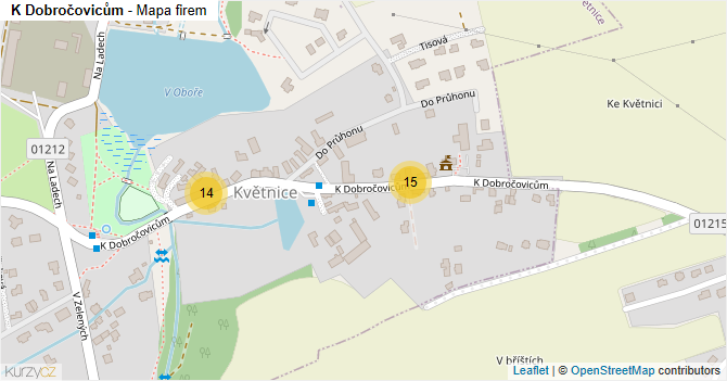 K Dobročovicům - mapa firem