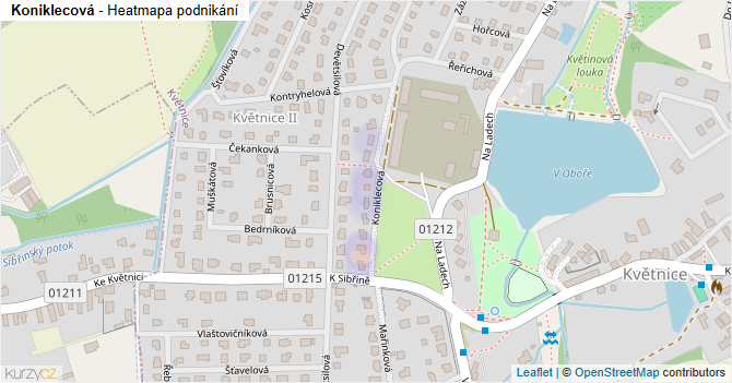 Koniklecová - mapa podnikání