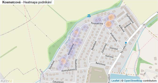 Kosmatcová - mapa podnikání