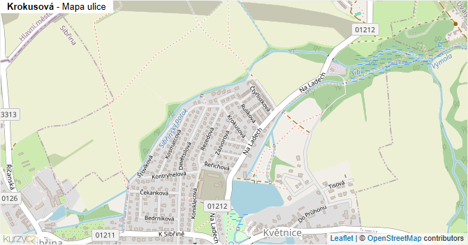 Krokusová - mapa ulice