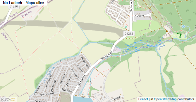 Na Ladech - mapa ulice