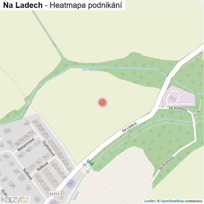 Mapa Na Ladech - Firmy v ulici.