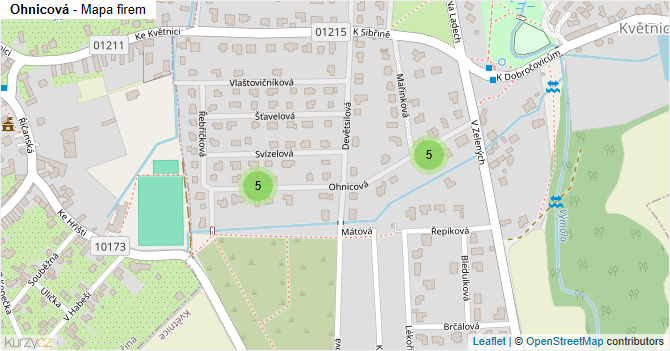 Ohnicová - mapa firem