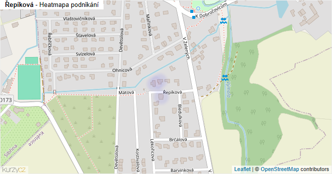 Řepíková - mapa podnikání