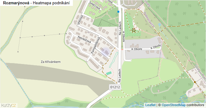 Rozmarýnová - mapa podnikání