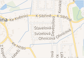 Šťavelová v obci Květnice - mapa ulice