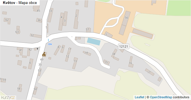 Květov - mapa obce