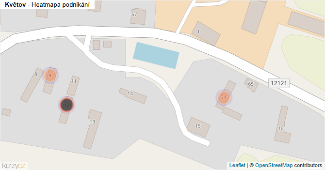 Květov - mapa podnikání