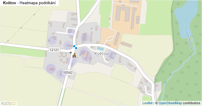 Květov - mapa podnikání