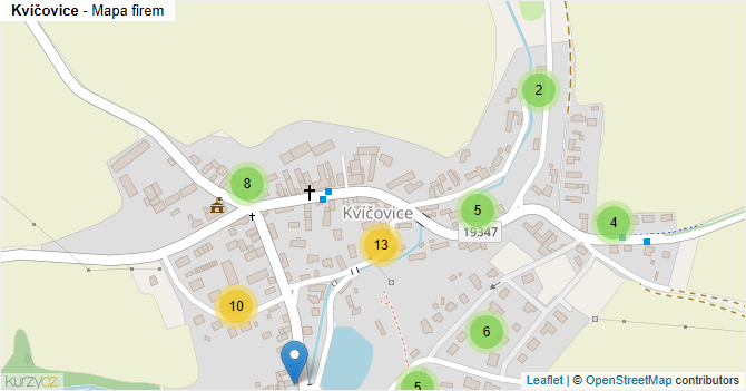 Kvíčovice - mapa firem