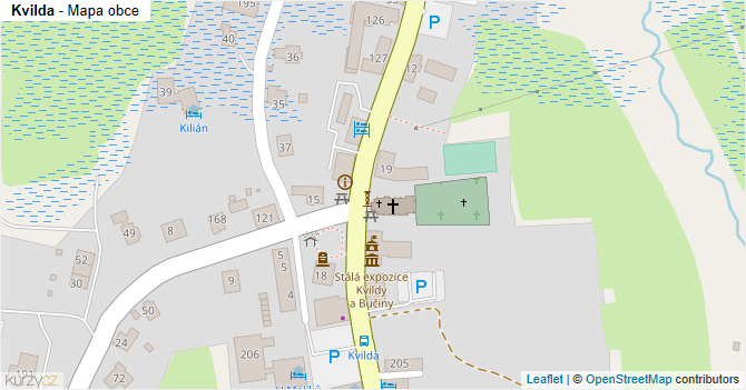 Kvilda - mapa obce