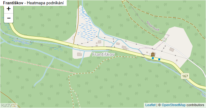 Františkov - mapa podnikání