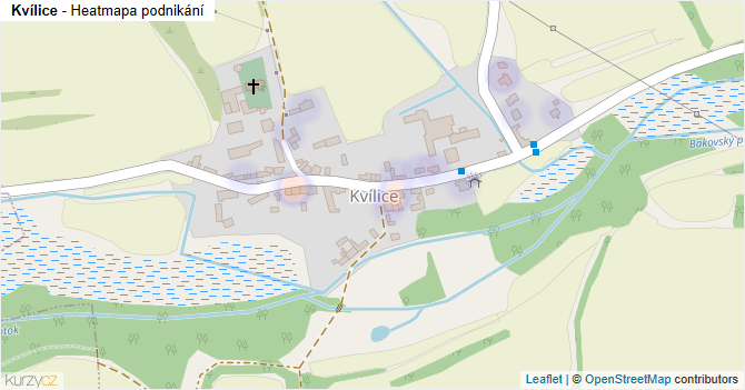 Kvílice - mapa podnikání