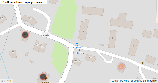 Kvítkov - mapa podnikání
