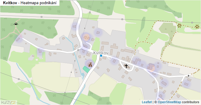 Kvítkov - mapa podnikání