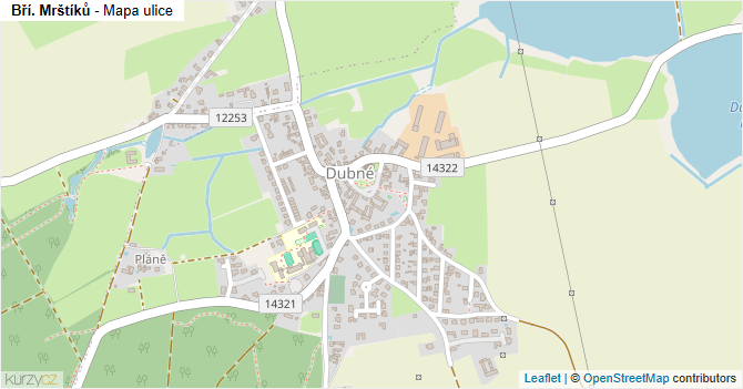 Bří. Mrštíků - mapa ulice