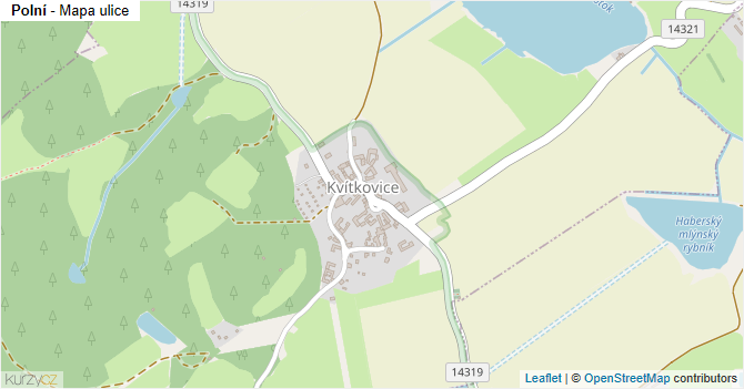 Polní - mapa ulice