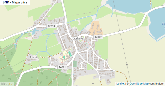 SNP - mapa ulice