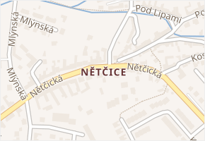 Nětčice v obci Kyjov - mapa části obce