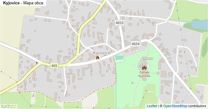 Kyjovice - mapa obce