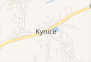Kynice v obci Kynice - mapa části obce