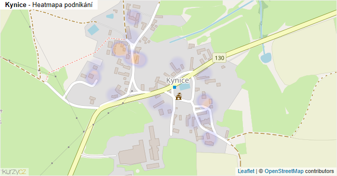 Kynice - mapa podnikání