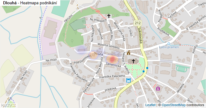 Dlouhá - mapa podnikání