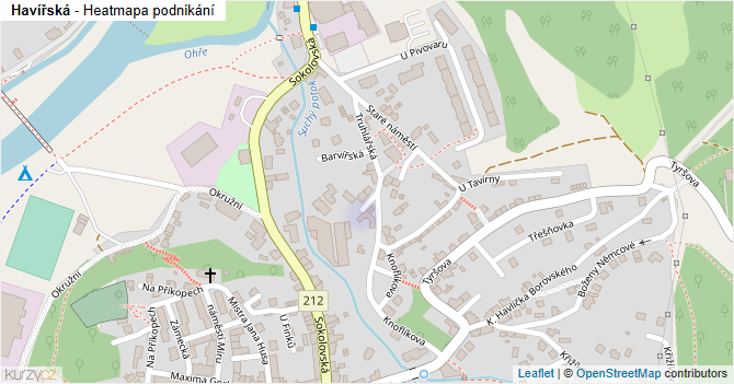 Havířská - mapa podnikání