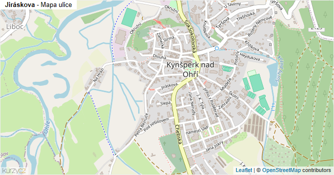 Jiráskova - mapa ulice