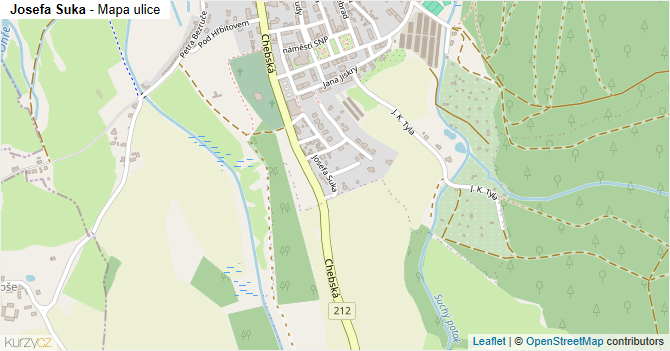 Josefa Suka - mapa ulice