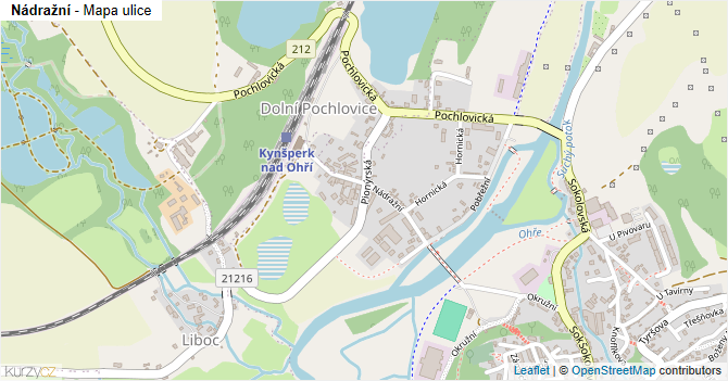 Nádražní - mapa ulice