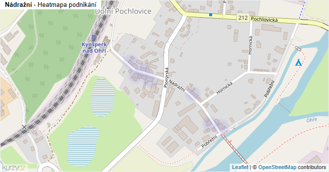 Nádražní - mapa podnikání