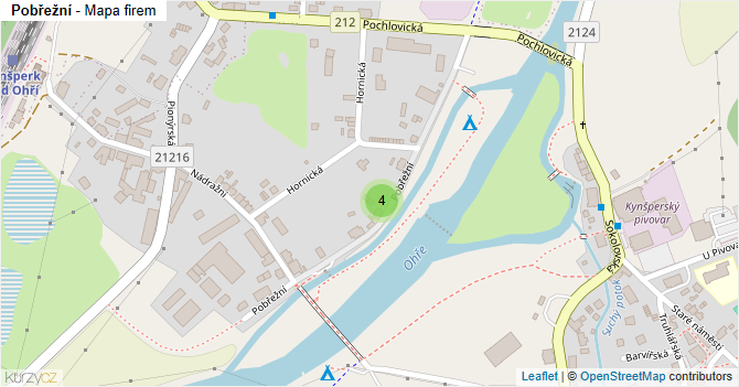 Pobřežní - mapa firem