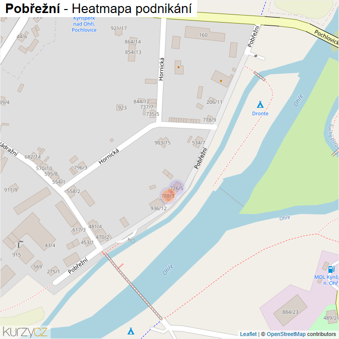 Mapa Pobřežní - Firmy v ulici.