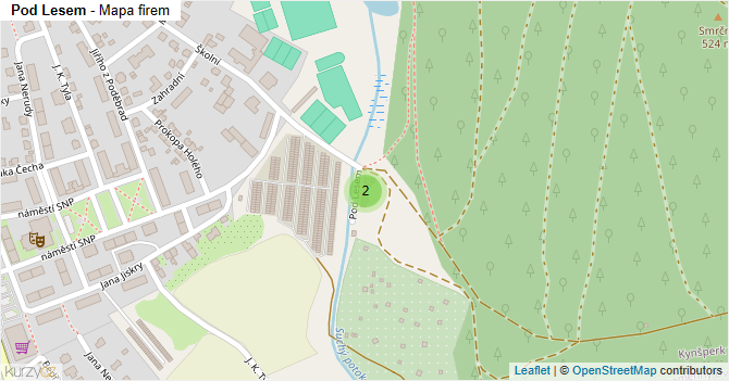Pod Lesem - mapa firem