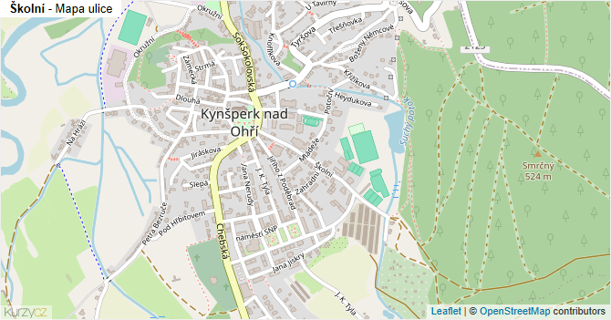 Školní - mapa ulice