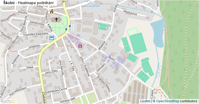 Školní - mapa podnikání