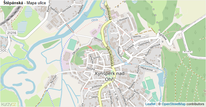 Štěpánská - mapa ulice