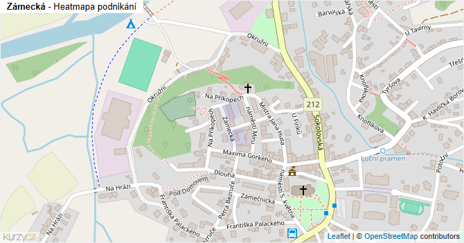 Zámecká - mapa podnikání