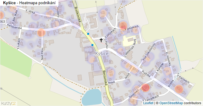 Kyšice - mapa podnikání