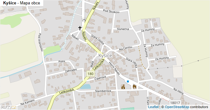 Kyšice - mapa obce