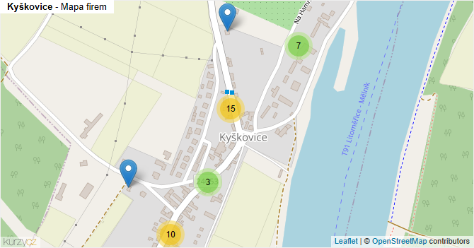 Kyškovice - mapa firem