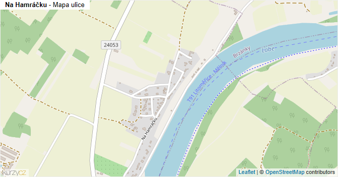 Na Hamráčku - mapa ulice