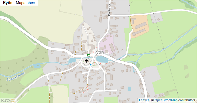 Kytín - mapa obce