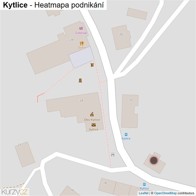 Mapa Kytlice - Firmy v obci.