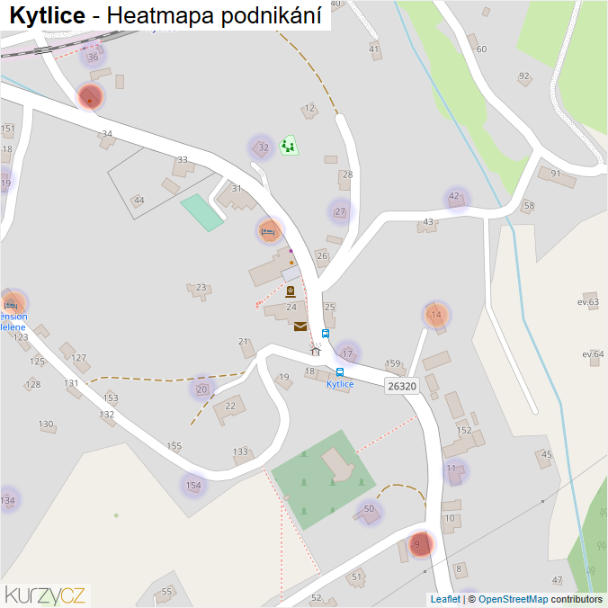 Mapa Kytlice - Firmy v části obce.