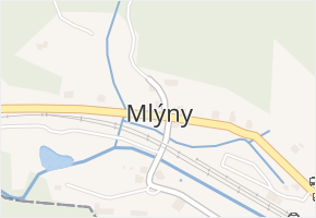 Mlýny v obci Kytlice - mapa části obce