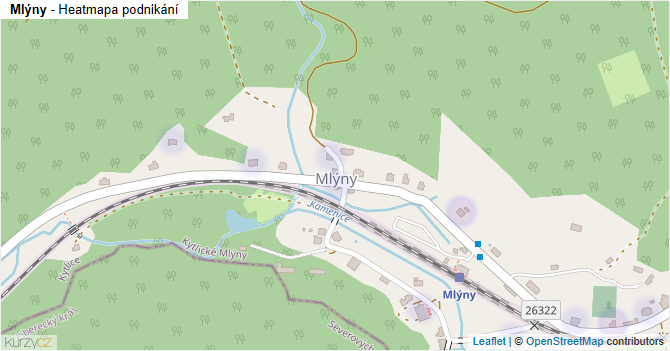 Mlýny - mapa podnikání